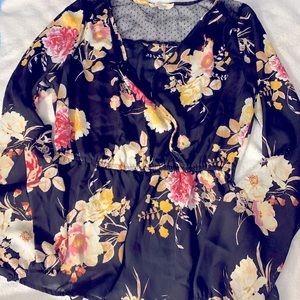 Floral print blouse!